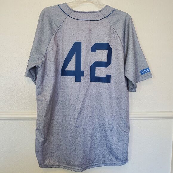 Dodgers Jersey XL Jackie Robinson #42 Gray Los Angeles LA Dodgers 75th Anniv MLB - Picture 12 of 16